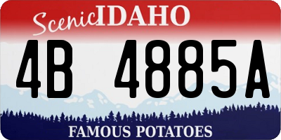 ID license plate 4B4885A