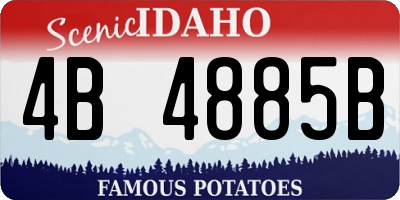ID license plate 4B4885B