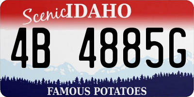 ID license plate 4B4885G