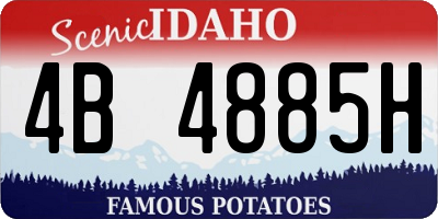ID license plate 4B4885H