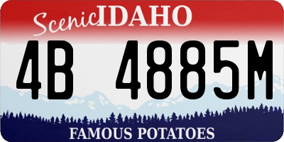 ID license plate 4B4885M