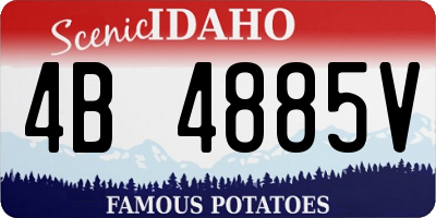 ID license plate 4B4885V