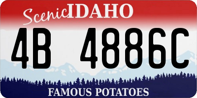 ID license plate 4B4886C
