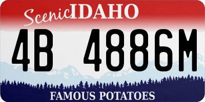 ID license plate 4B4886M