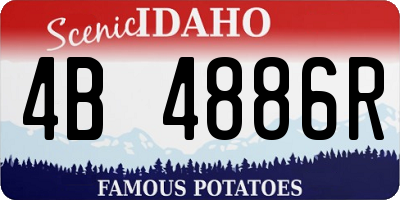 ID license plate 4B4886R