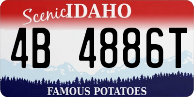 ID license plate 4B4886T