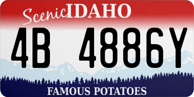 ID license plate 4B4886Y