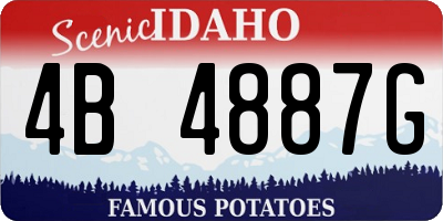 ID license plate 4B4887G