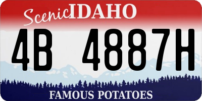 ID license plate 4B4887H