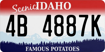 ID license plate 4B4887K