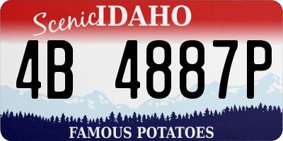 ID license plate 4B4887P