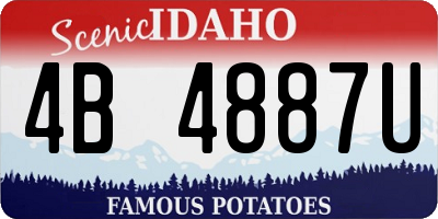 ID license plate 4B4887U