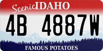 ID license plate 4B4887W