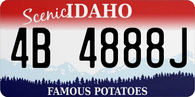 ID license plate 4B4888J