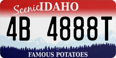 ID license plate 4B4888T