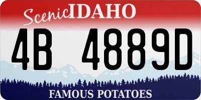 ID license plate 4B4889D
