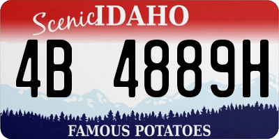 ID license plate 4B4889H