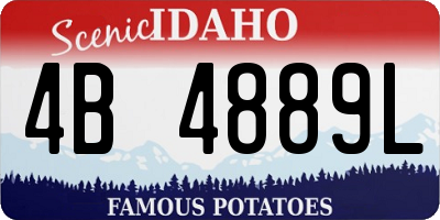 ID license plate 4B4889L