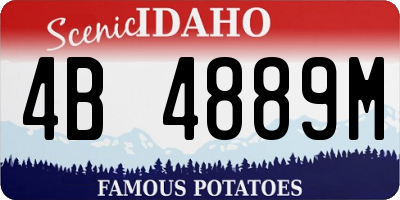 ID license plate 4B4889M