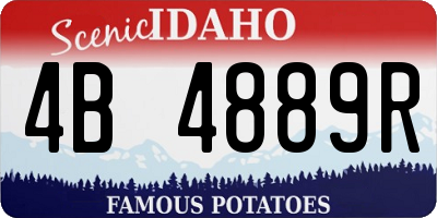 ID license plate 4B4889R