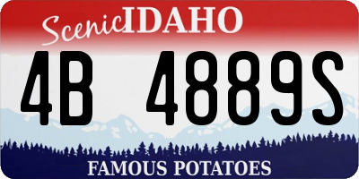 ID license plate 4B4889S