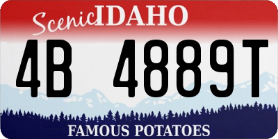 ID license plate 4B4889T
