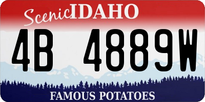 ID license plate 4B4889W
