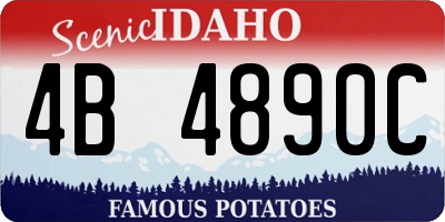 ID license plate 4B4890C