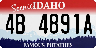 ID license plate 4B4891A