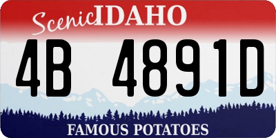 ID license plate 4B4891D