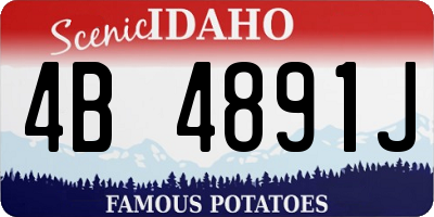 ID license plate 4B4891J