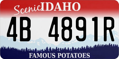 ID license plate 4B4891R