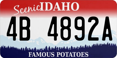 ID license plate 4B4892A