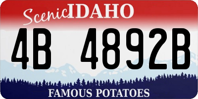 ID license plate 4B4892B