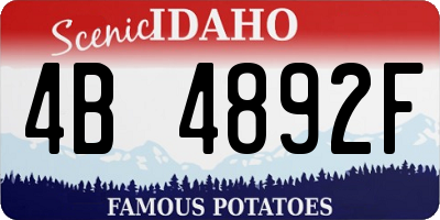 ID license plate 4B4892F