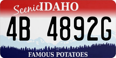 ID license plate 4B4892G
