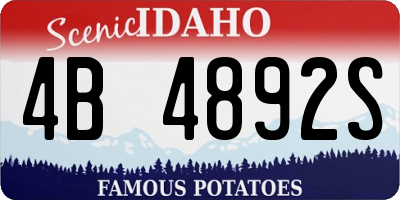 ID license plate 4B4892S