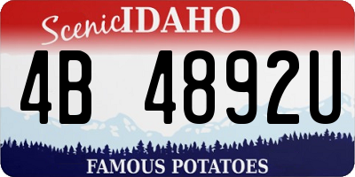 ID license plate 4B4892U