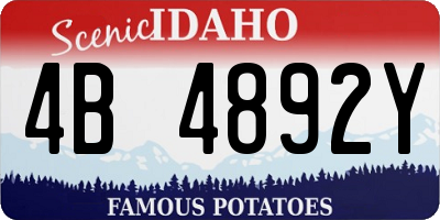 ID license plate 4B4892Y