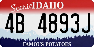 ID license plate 4B4893J