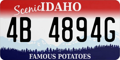 ID license plate 4B4894G