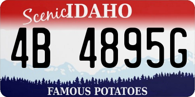 ID license plate 4B4895G