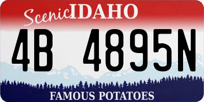 ID license plate 4B4895N