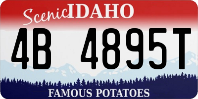 ID license plate 4B4895T