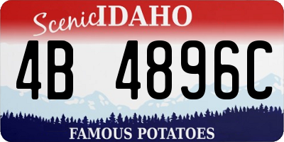 ID license plate 4B4896C