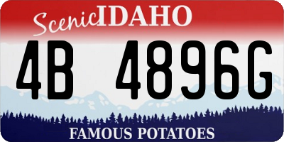 ID license plate 4B4896G