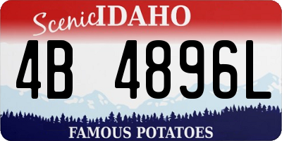 ID license plate 4B4896L