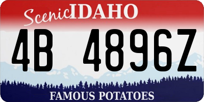 ID license plate 4B4896Z