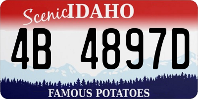 ID license plate 4B4897D