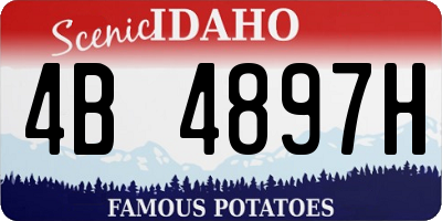 ID license plate 4B4897H